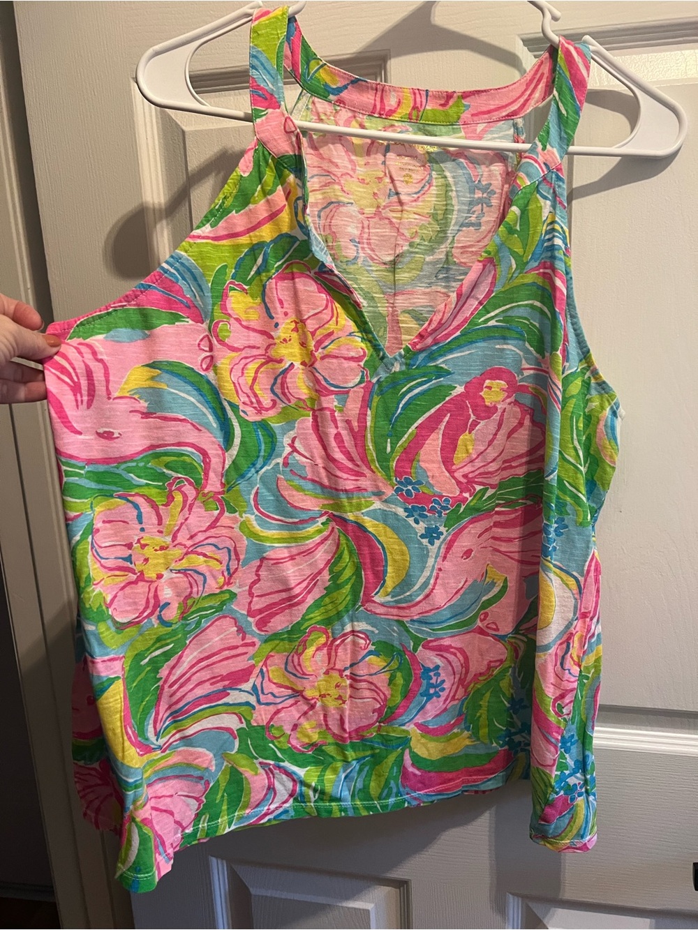 Lilly Pulitzer Pink Multicolor Floral Sleeveless Tank